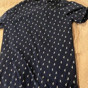 Murano Casual Blue and White Button Down Shirt